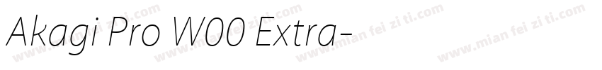 Akagi Pro W00 Extra字体转换